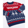 Blue-Red - Back - Top Gun Mens Knitted Christmas Jumper