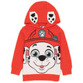 Red-White - Front - Paw Patrol Childrens-Kids Marshall 3D Ears Hoodie