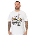 White - Side - Looney Tunes Mens Logo Long Pyjama Set