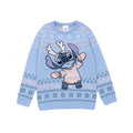 Blue - Front - Lilo & Stitch Childrens-Kids Knitted Christmas Jumper