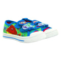 Blue-Green-White - Side - Hey Duggee Boys Canvas Shoes