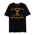 Black - Front - Yellowstone Mens Dutton Ranch T-Shirt