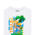 White - Back - Sonic The Hedgehog Childrens-Kids Tails Short-Sleeved T-Shirt