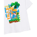 White - Side - Sonic The Hedgehog Childrens-Kids Tails Short-Sleeved T-Shirt