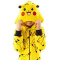 Yellow - Back - Pokemon Childrens-Kids Pikachu All-In-One Nightwear