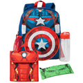Blue-Red-Green - Front - Avengers Backpack Set