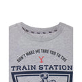 Grey Marl - Back - Yellowstone Mens Train Station Short-Sleeved T-Shirt