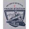 Grey Marl - Pack Shot - Yellowstone Mens Train Station Short-Sleeved T-Shirt