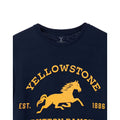 Navy - Lifestyle - Yellowstone Mens Dutton Ranch Logo Short-Sleeved T-Shirt