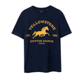 Navy - Front - Yellowstone Mens Dutton Ranch Logo Short-Sleeved T-Shirt