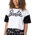 Black-White - Pack Shot - Barbie Womens-Ladies Short Pyjama Set