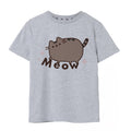 Grey Marl - Front - Pusheen Girls Meow T-Shirt