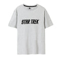 Black-Grey - Back - Star Trek Mens Logo All-Over Print Pyjama Set