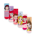 Multicoloured - Front - Disney Princess Girls Characters Socks (Pack of 6)