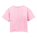 Pink - Back - Barbie Womens-Ladies Distressed Logo Crop Top