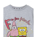 Grey Marl - Back - SpongeBob SquarePants Girls F Is For Friends T-Shirt