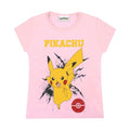 Pink - Front - Pokemon Girls Pikachu Lightning Bolt T-Shirt