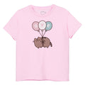 Pink - Front - Pusheen Girls Bye Balloons Short-Sleeved T-Shirt