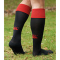 Black-Red - Side - Canterbury Mens Playing Cap Rugby Sport Socks