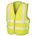 Fluorescent Yellow - Front - Result Mens Core High-Visibility Safety Motorway Vest
