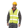 Fluorescent Yellow - Back - Result Mens Core High-Visibility Safety Motorway Vest