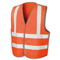 Fluorescent Orange - Front - Result Mens Core High-Visibility Safety Motorway Vest