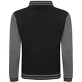 Jet Black-Charcoal - Back - Awdis Unisex Varsity Jacket