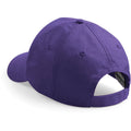 Purple - Side - Beechfield Plain Unisex Junior Original 5 Panel Baseball Cap