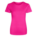 Hyper Pink - Front - AWDis Just Cool Womens-Ladies Sports Plain T-Shirt