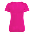 Hyper Pink - Back - AWDis Just Cool Womens-Ladies Sports Plain T-Shirt