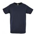 French Navy - Front - SOLS Childrens-Kids Sporty Unisex Short Sleeve T-Shirt