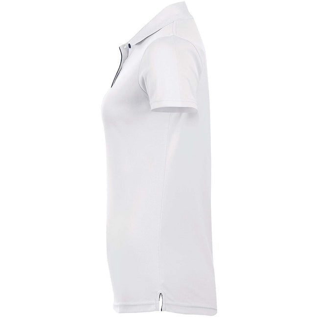 White - Side - SOLS Womens-Ladies Performer Short Sleeve Pique Polo Shirt