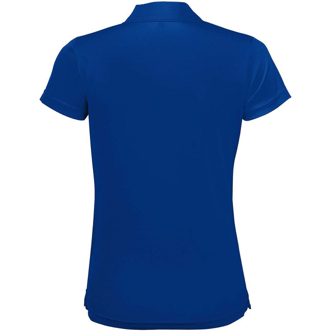 Royal Blue - Side - SOLS Womens-Ladies Performer Short Sleeve Pique Polo Shirt