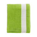 Lime Green-White - Front - SOLS Lagoon Cotton Beach Towel