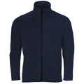 French Navy - Front - SOLS Mens Race Full Zip Water Repellent Softshell Jacket