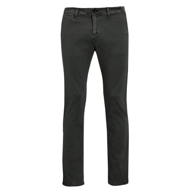 Charcoal - Front - SOLS Mens Jules Chino Trousers