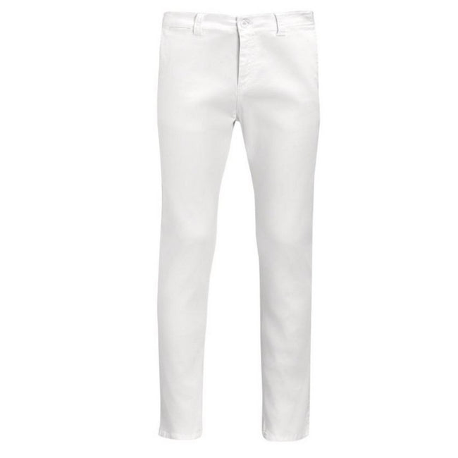 White - Front - SOLS Mens Jules Chino Trousers