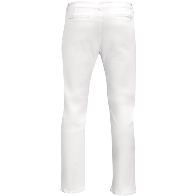 White - Back - SOLS Mens Jules Chino Trousers