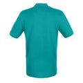 Bright Jade - Back - Henbury Mens Modern Fit Cotton Pique Polo Shirt