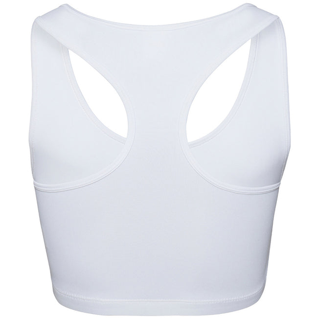 Arctic White - Back - AWDis Just Cool Womens-Ladies Sleeveless Girlie Sports Crop Top