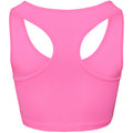 Electric Pink - Back - AWDis Just Cool Womens-Ladies Sleeveless Girlie Sports Crop Top