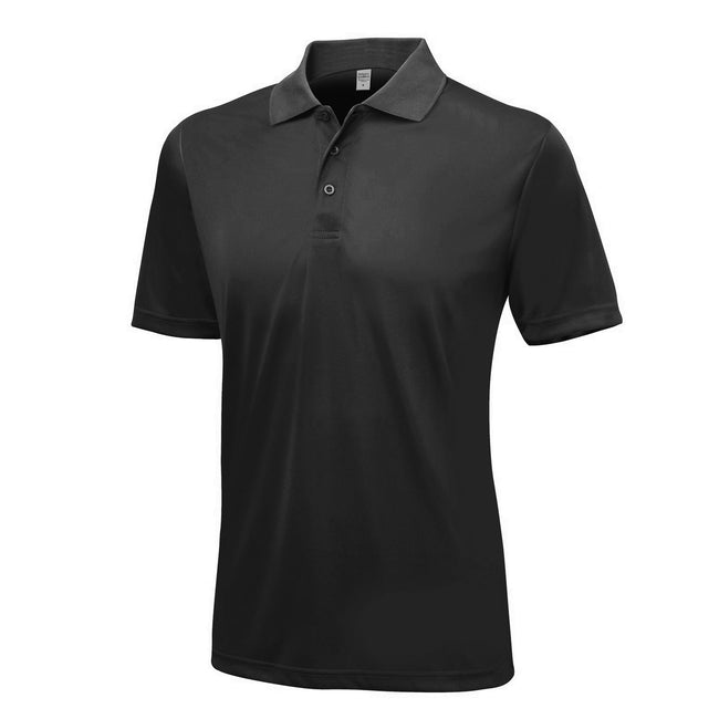 Jet Black - Front - AWDis Just Cool Mens Smooth Short Sleeve Polo Shirt
