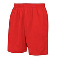 Fire Red - Front - AWDis Just Cool Childrens-Kids Sport Shorts