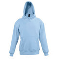 Sky Blue - Front - SOLS Childrens-Kids Slam Hooded Sweatshirt