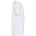 White - Side - Russell Childrens-Kids Slim Short Sleeve T-Shirt
