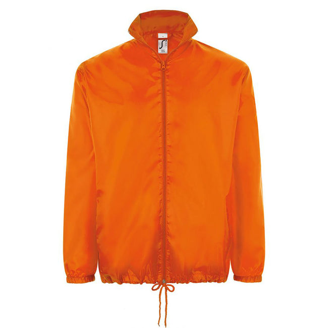 Orange - Front - SOLS Unisex Shift Showerproof Windbreaker Jacket