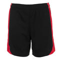 Black-Red - Front - SOLS Childrens-Kids Olimpico Football Shorts