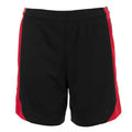 Black-Red - Front - SOLS Childrens-Kids Olimpico Football Shorts