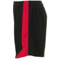 Black-Red - Side - SOLS Childrens-Kids Olimpico Football Shorts