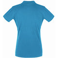 Aqua - Back - SOLS Womens-Ladies Perfect Pique Short Sleeve Polo Shirt